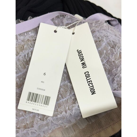 Jason Wu Collection Gathered Mesh Bra Top in Iris NWT Size 6 - Picture 8 of 10